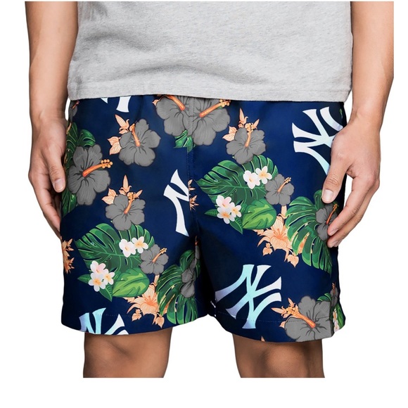 sports fan island Swim New York Yankees Mlb Mens Floral Swimming